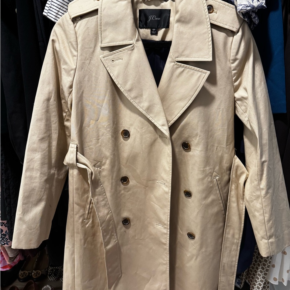 J. Crew Women's Cream Trench Coat